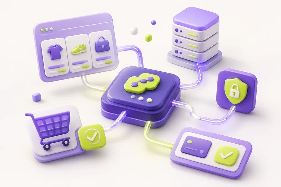 Connected commerce API modules illustration
